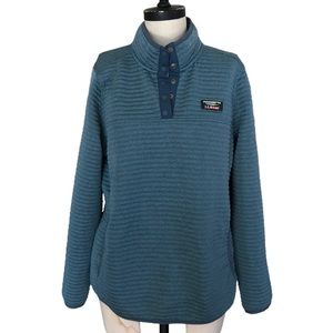 L.L. Bean Blue Quarter-Snap Sweatshirt